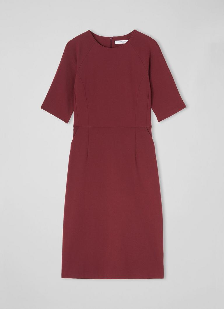 Liya Cabernet Red LENZING ECOVERO Viscose Dress blackfriday L.K.Bennett London