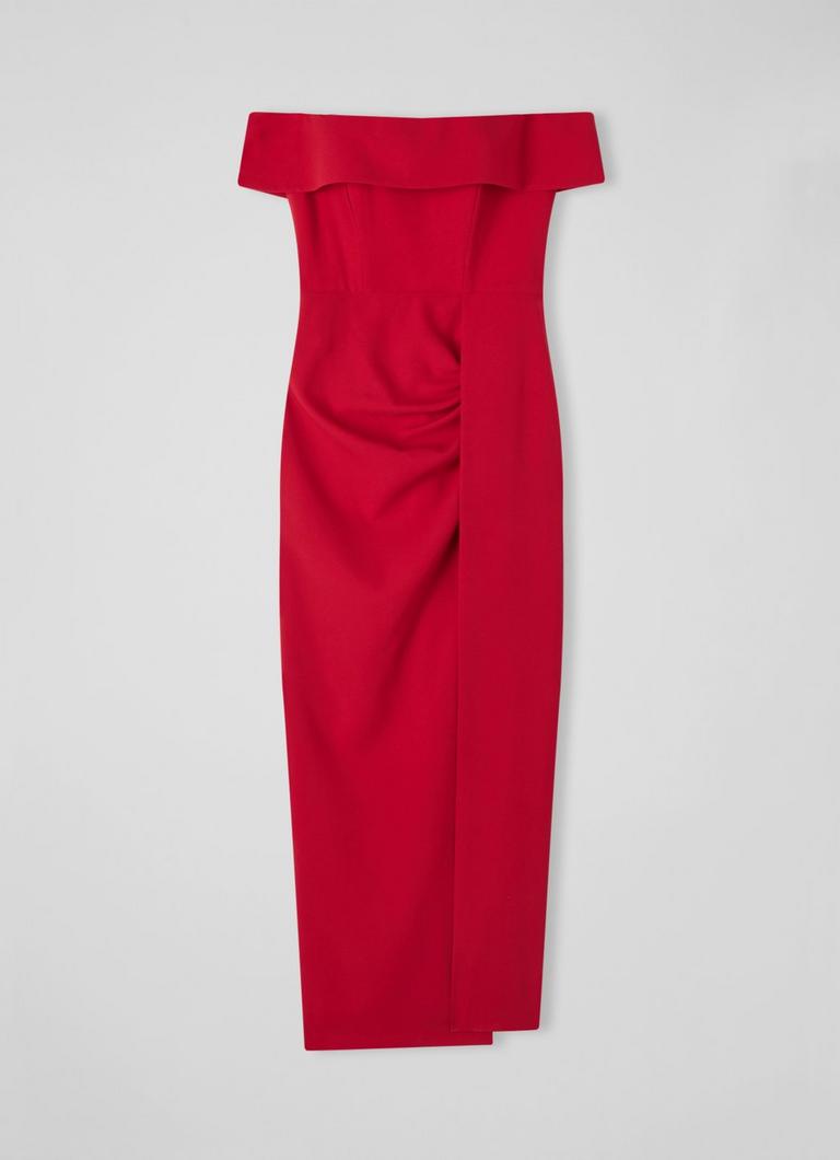 【LK BENNETT】ラミフラン クレープドレス Rampling Red Crepe Bodycon Maxi Dress | Sale | Collections