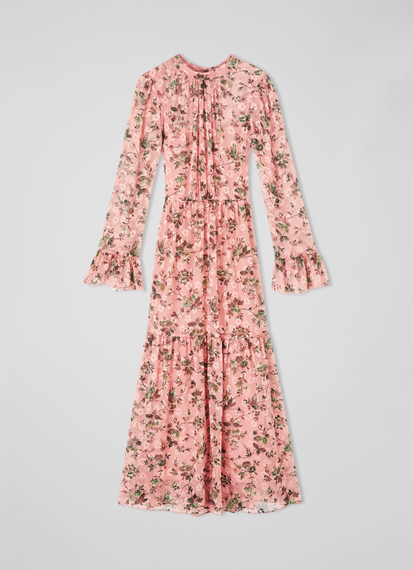 open lace back dress Bobo Dress Flared Dress  Pink