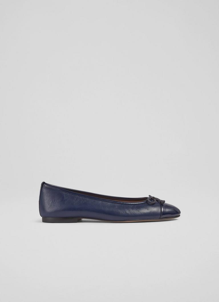 Dark blue 2025 ballet flats