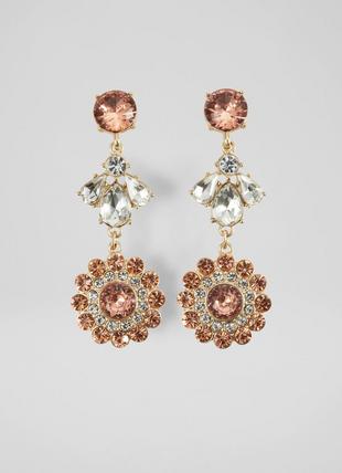 Eloise Pink and Clear Crystal Chandelier Earrings