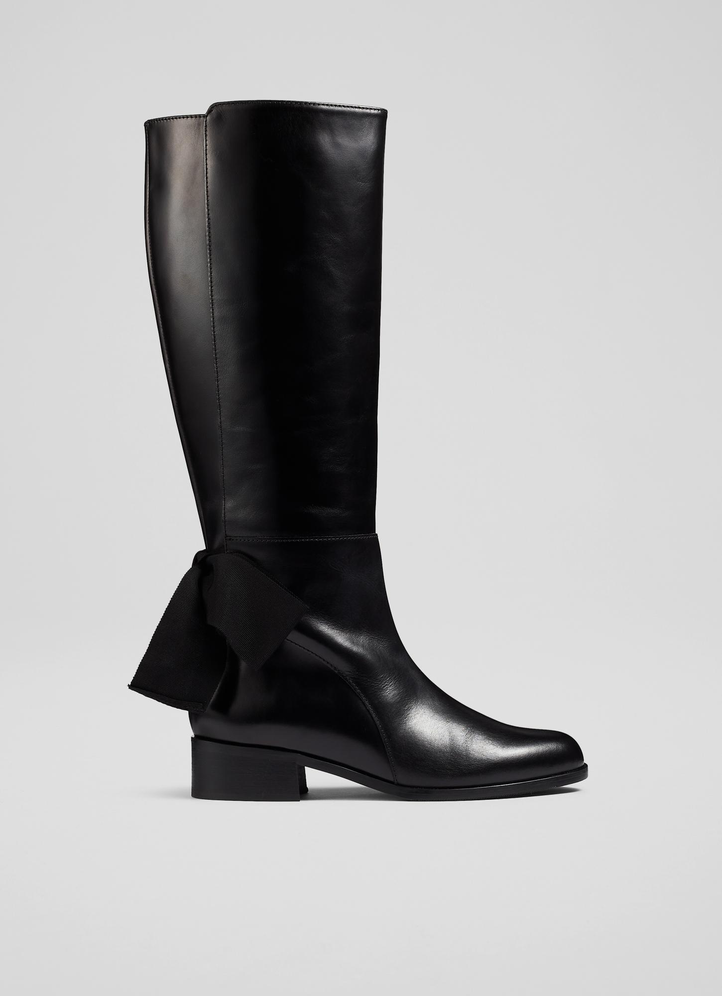 Zira Black Suede Knee Boots | Shoes | L 