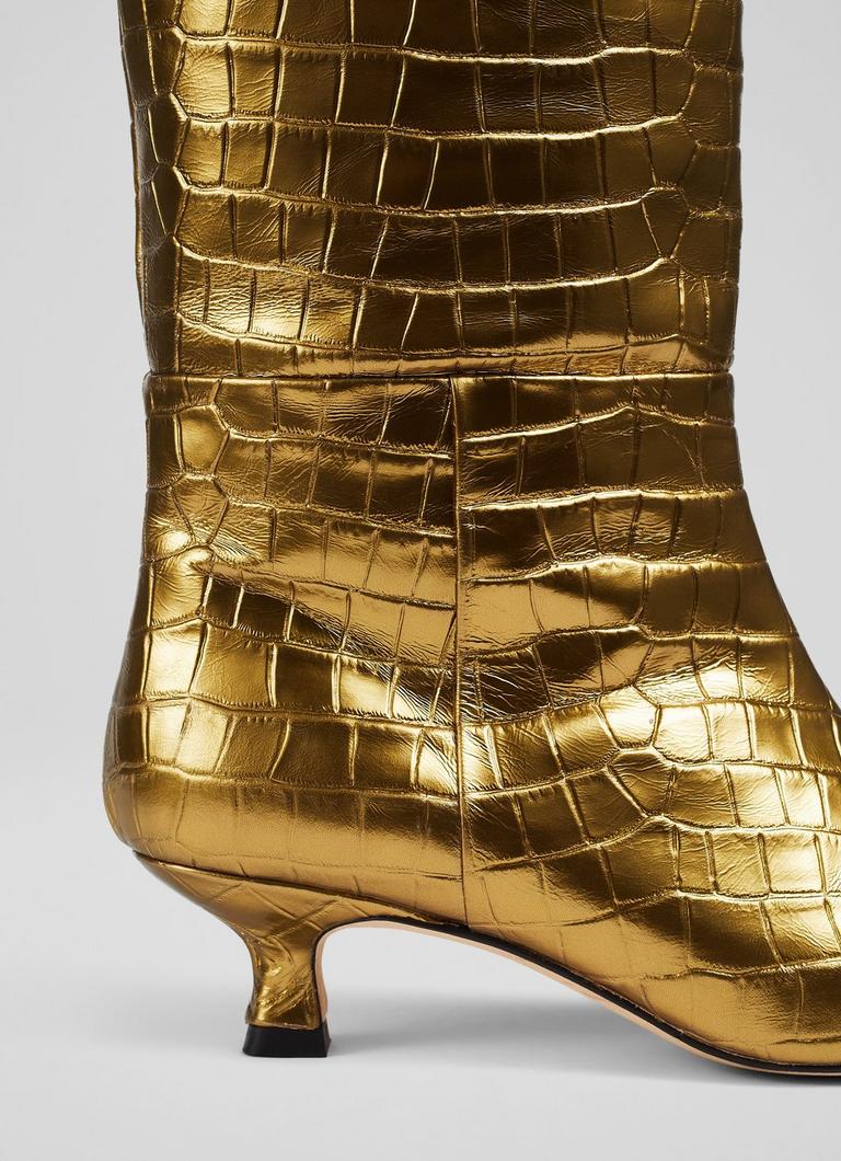 Chanel gold boots 2019 clearance
