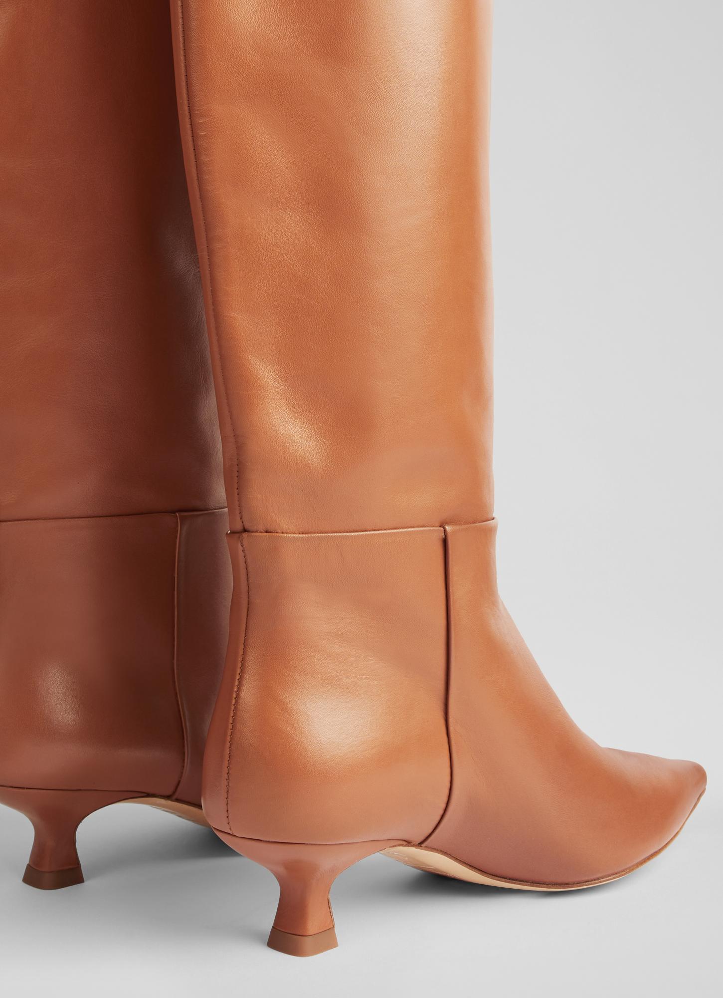 lk bennett tan boots