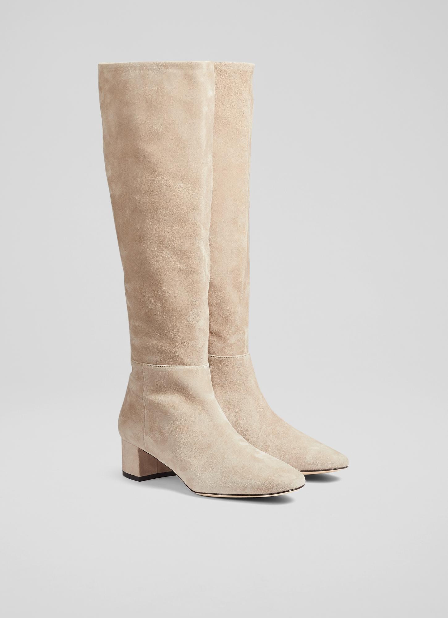 Taupe knee boots on sale