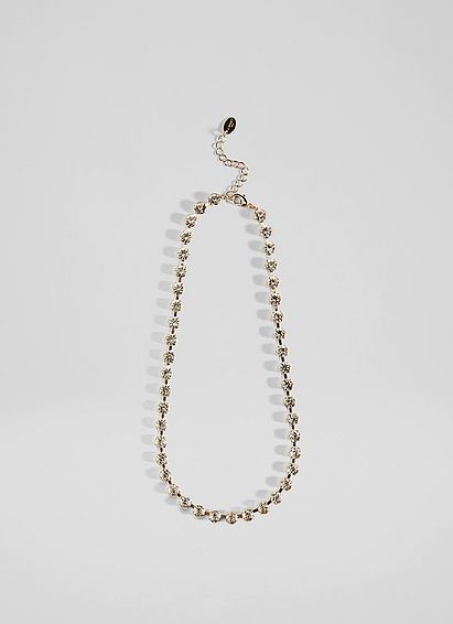 Zoe Clear Crystal Necklace, Clear