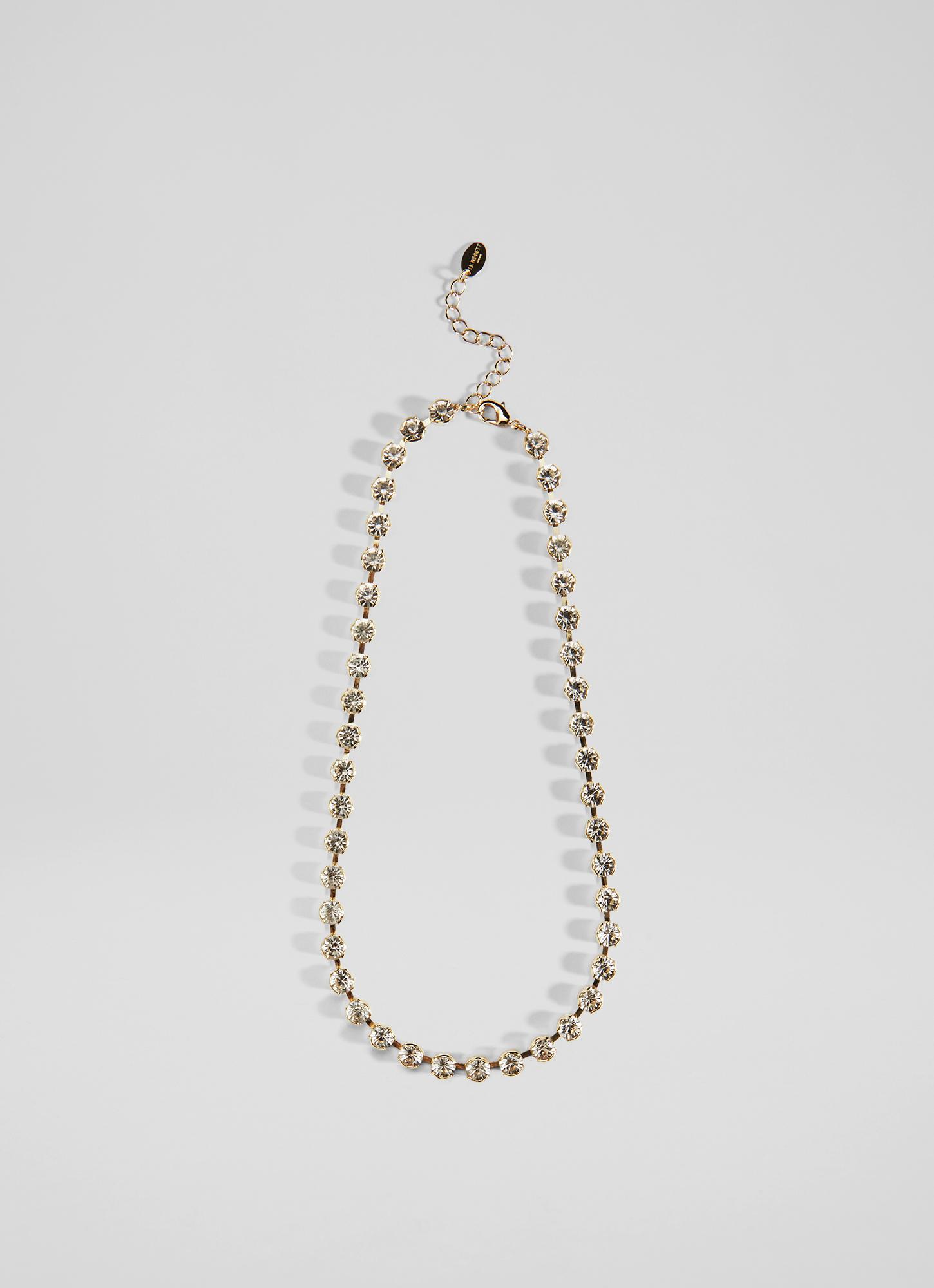 L.K.Bennett Zoe Clear Crystal Necklace, Clear