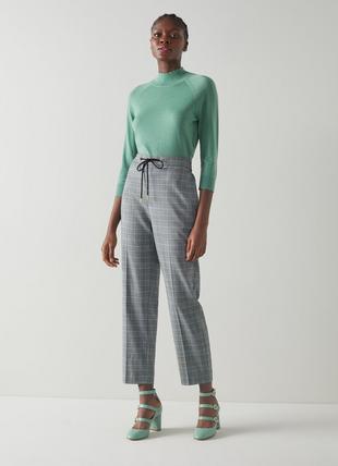 Kristen Grey Prince Of Wales Check Drawstring Trousers