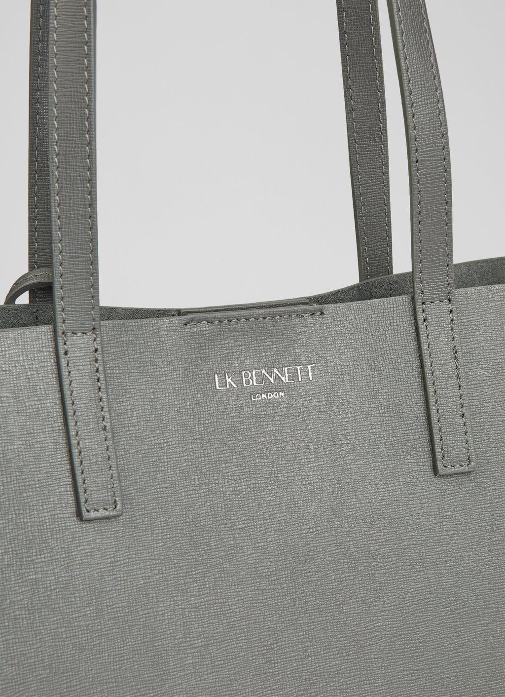 Calvin Klein Saffiano Leather Small Tote Bag in Black