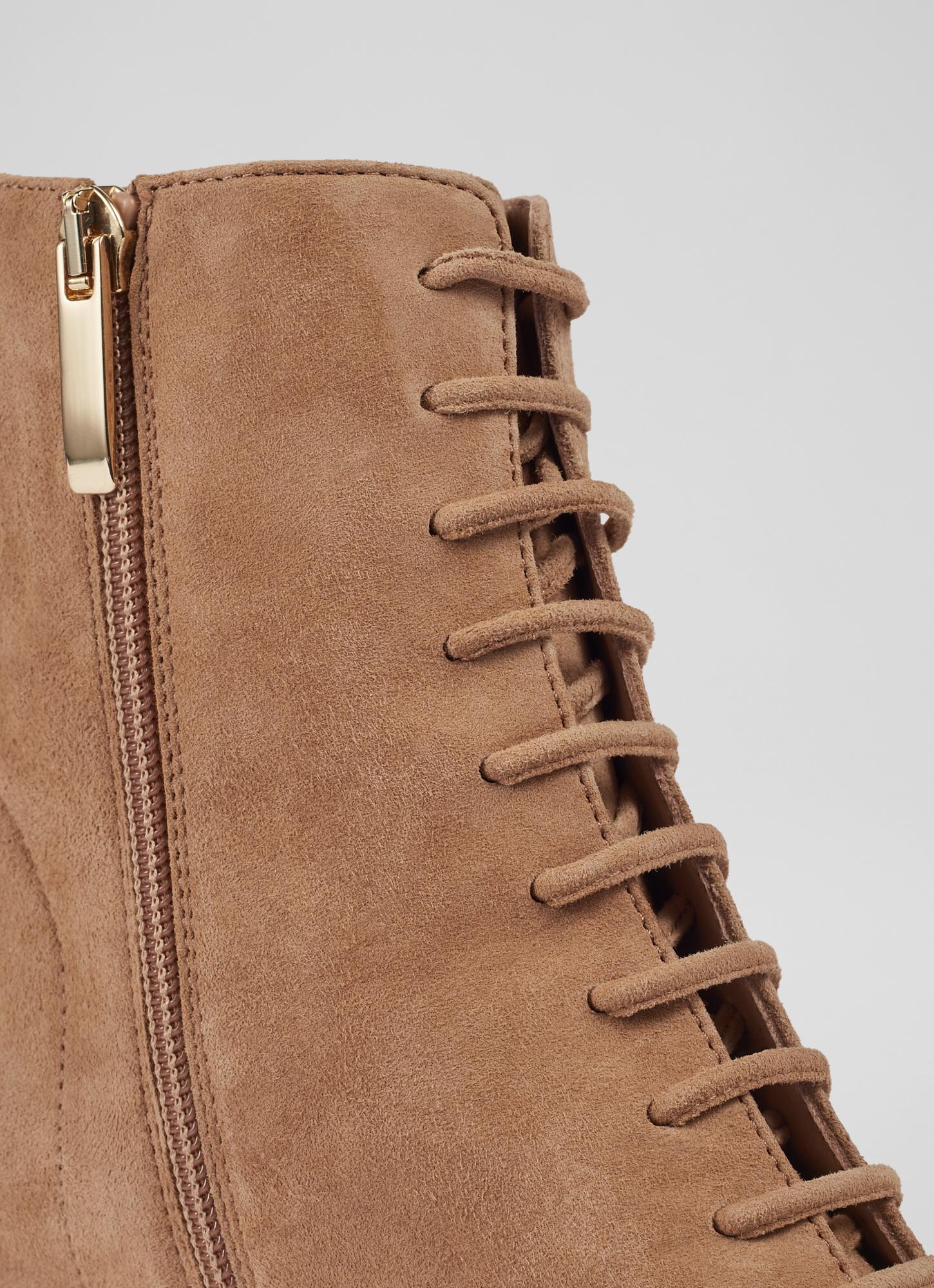 Suede Boots Lace Up Kitten Heel Boots Empire Boot – Kitten D'Amour