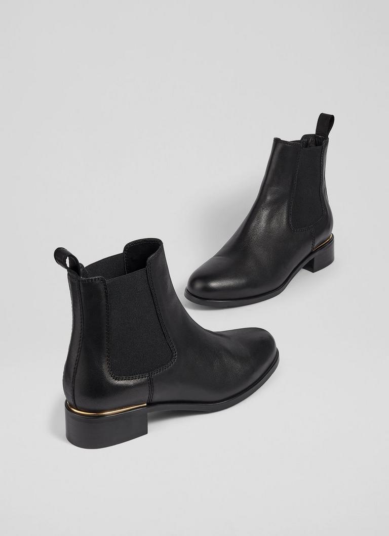 Ezra Black Leather Chelsea Boots Coats and Boots L.K.Bennett London