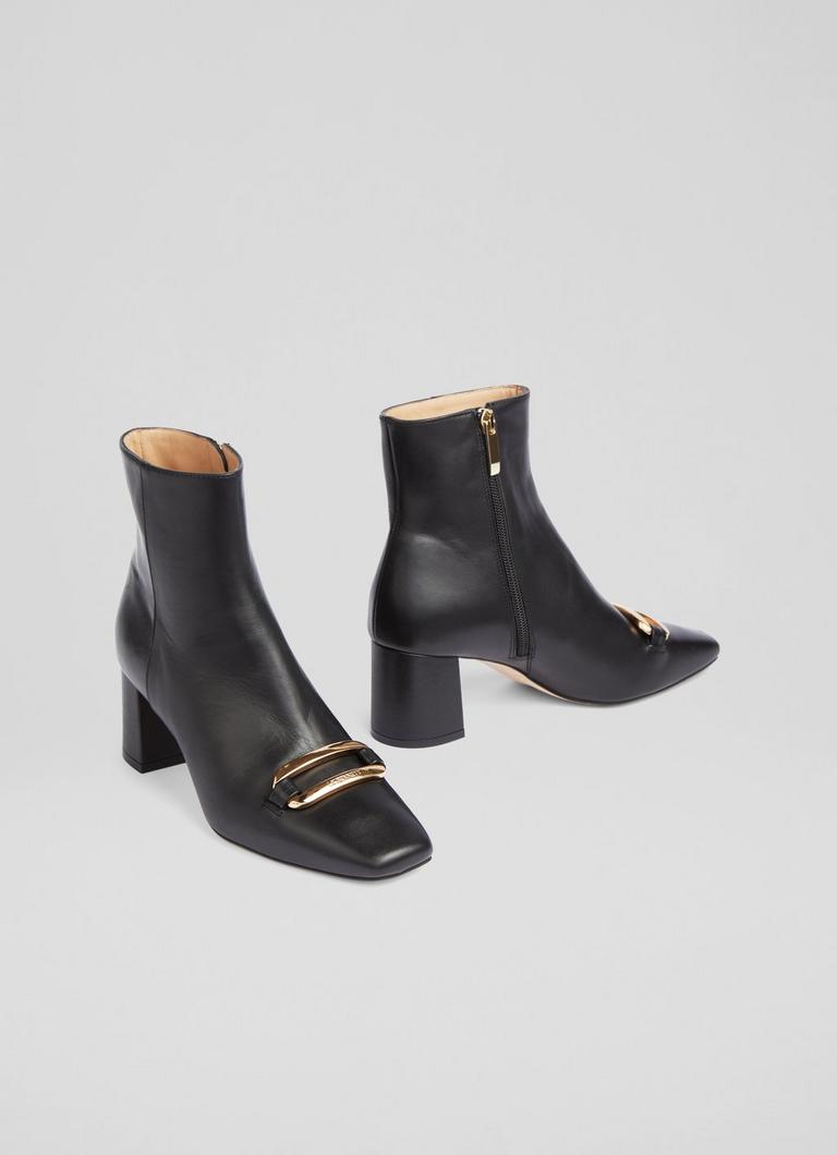 Lk bennett black ankle boots discount