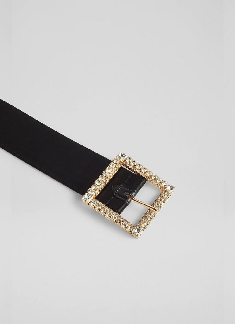 Crystal best sale buckle belt