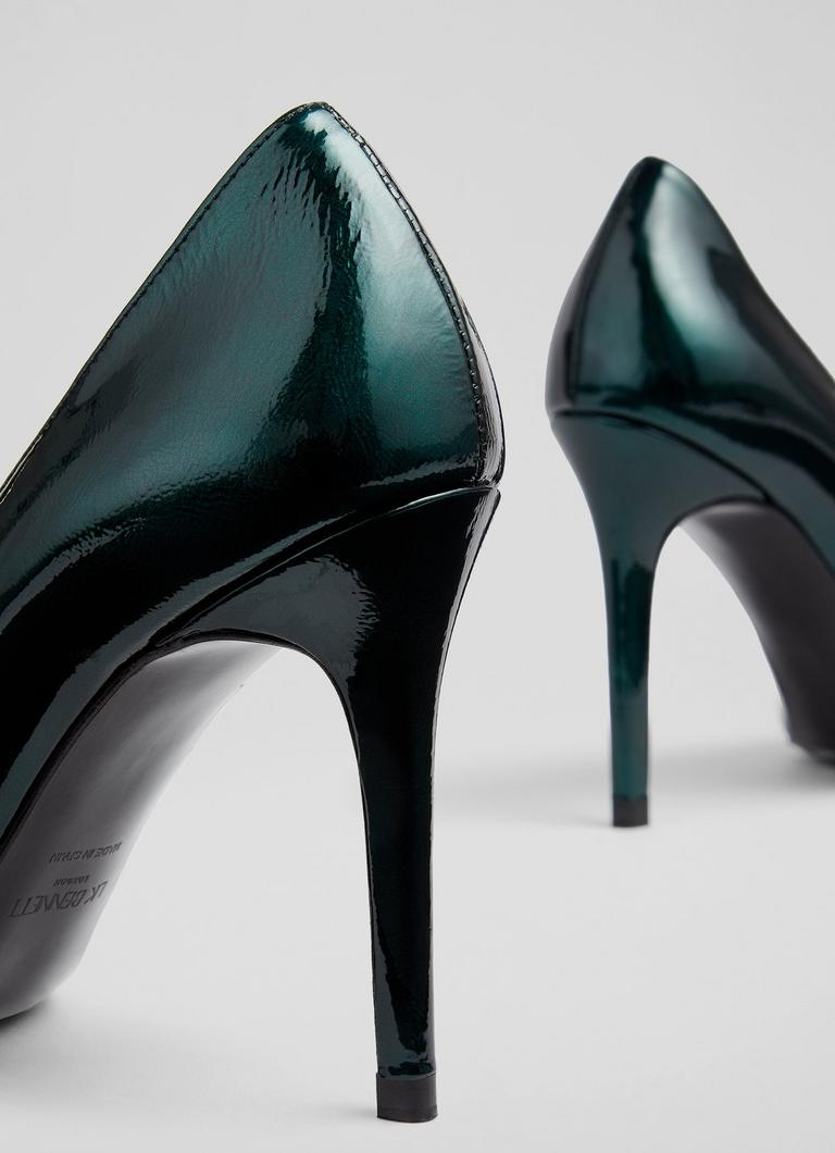Green patent best sale leather pumps