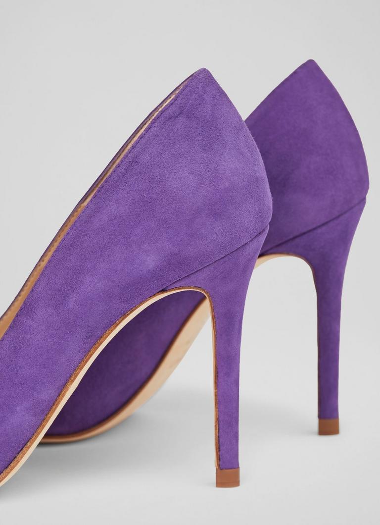 Purple suede 2025 court shoes