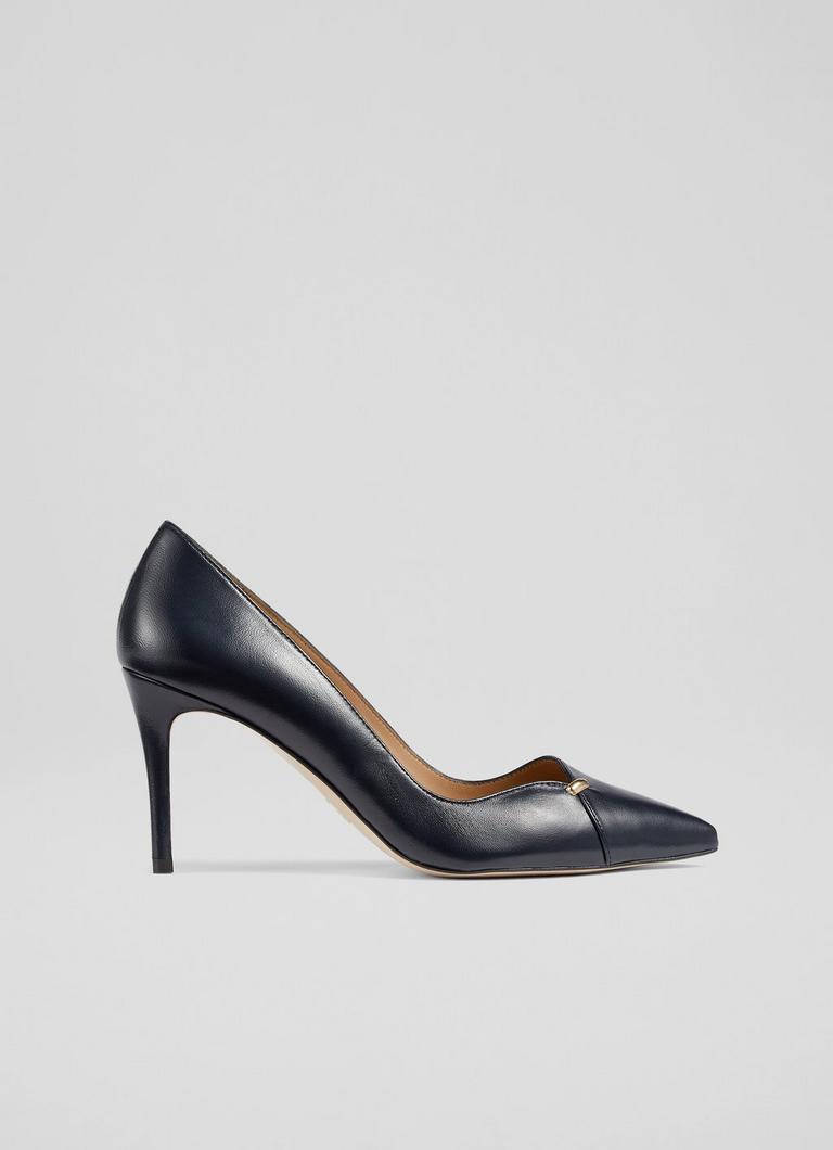 Fiora Navy Leather Courts Shoes Sale Collections L.K.Bennett London