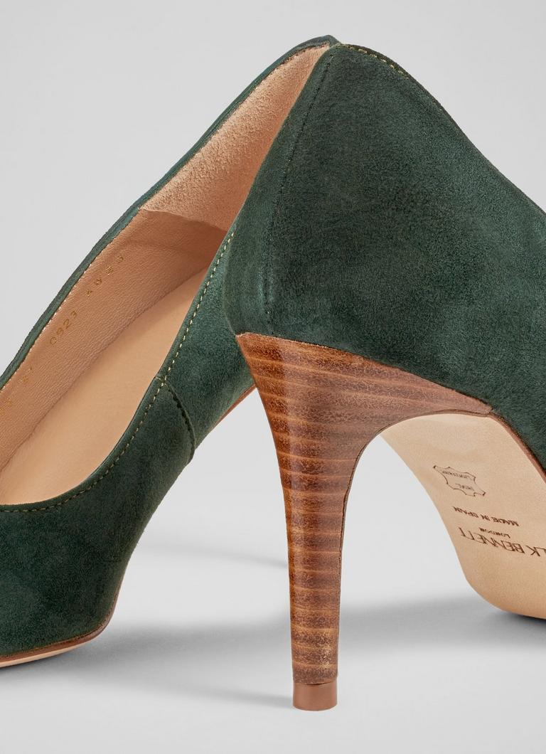 Olive green suede deals heels