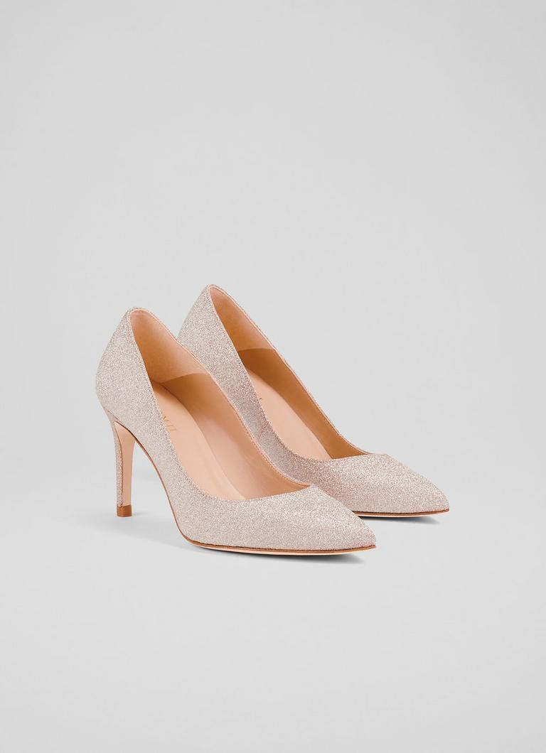 Glitter sales court shoes