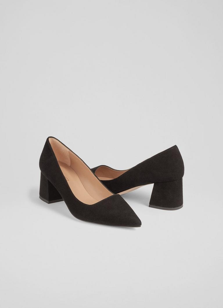 Pointed toe hot sale block heel pumps