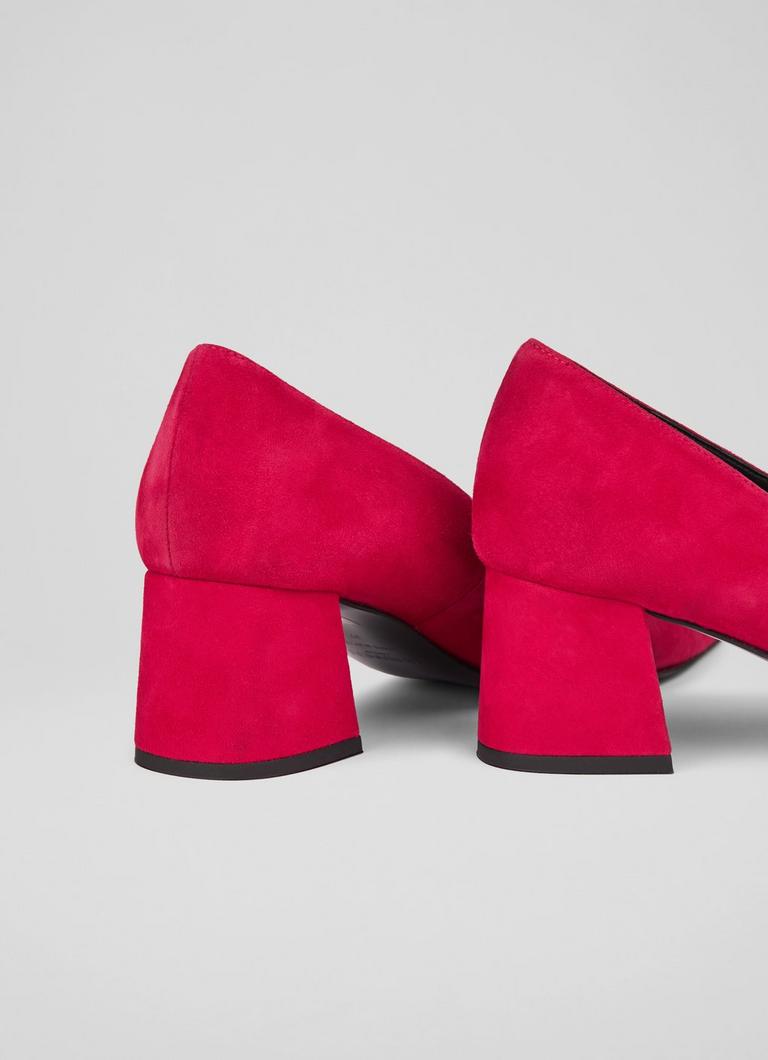 Cerise block heel shoes Clearance