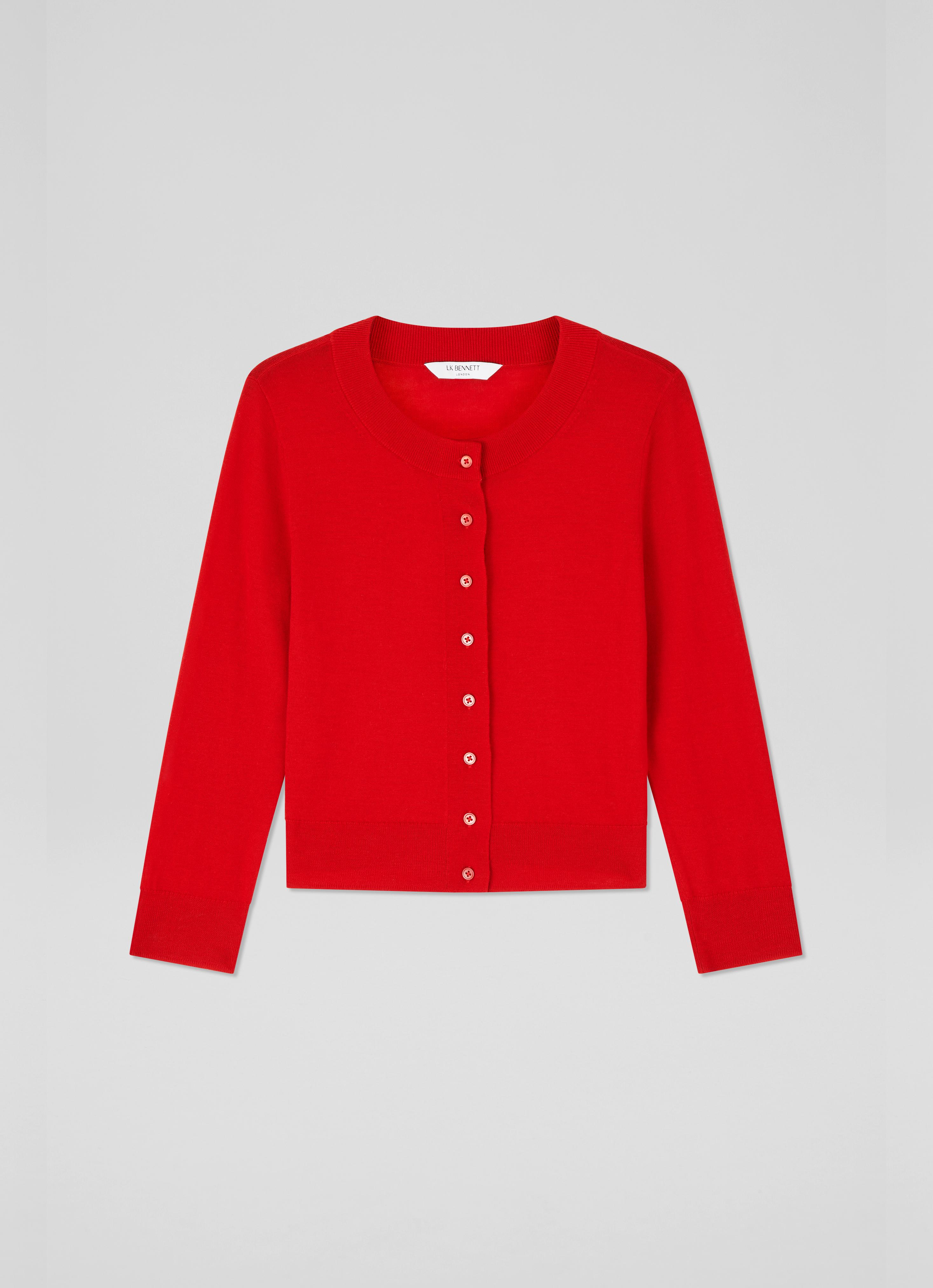 THE TOÉ BAKER CARDIGAN RED THETOE】 TOÉ BAKER CARDIGAN S THETOE BAKER CARDIGAN (RED