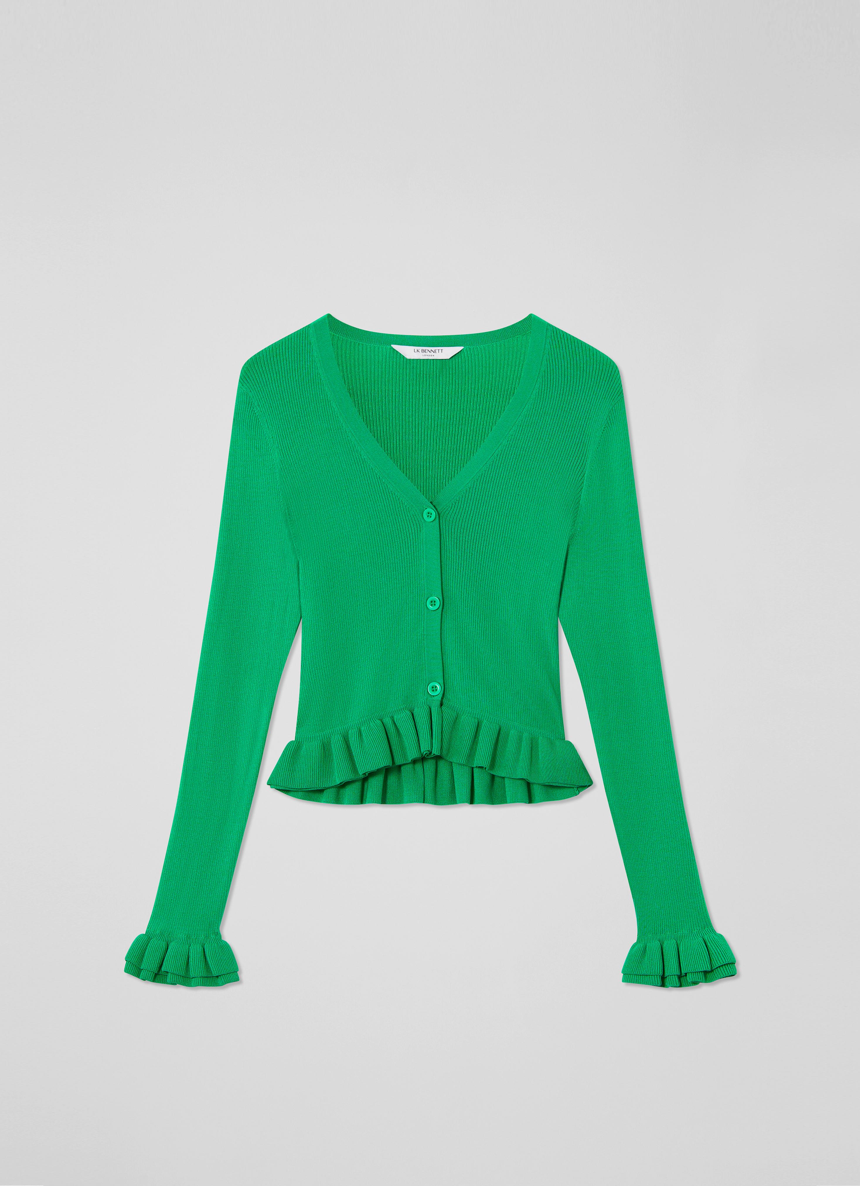 acka frill hand knit cardigan Acka. frill hand knit cardigan Acka