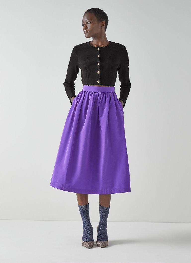 Hilary Scallop Edge Black Knitted Cardigan LK Bennett