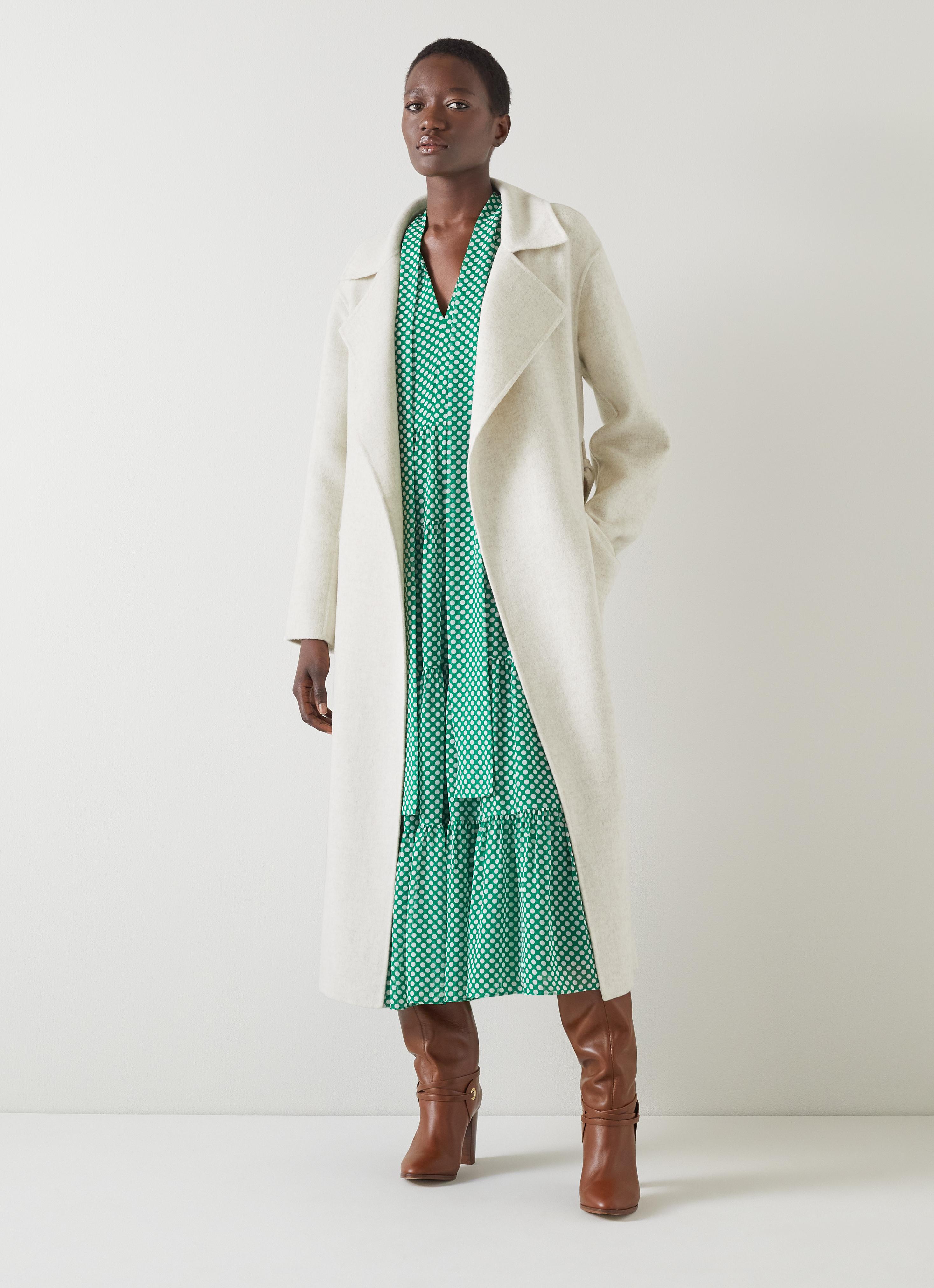 Anderson Double-Faced Coat | Cream Wool Coat | LK Bennett