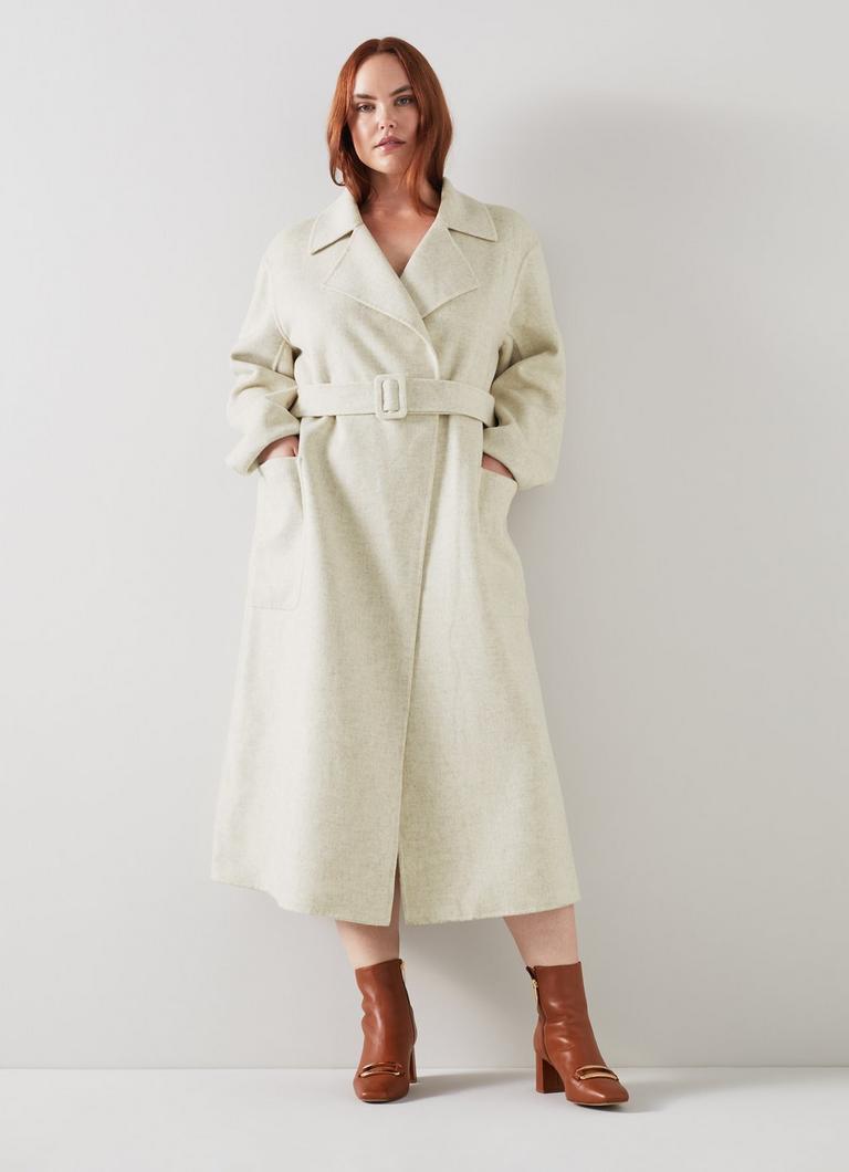 Anderson Double Faced Coat Cream Wool Coat LK Bennett