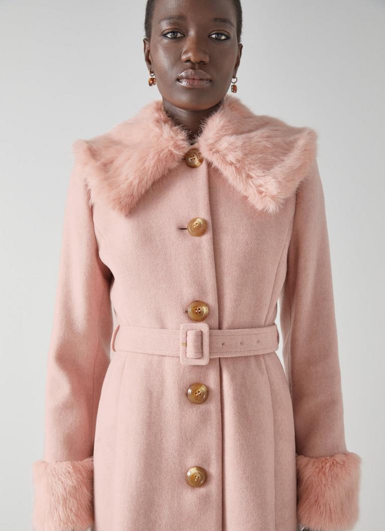 Wool coat collar sales