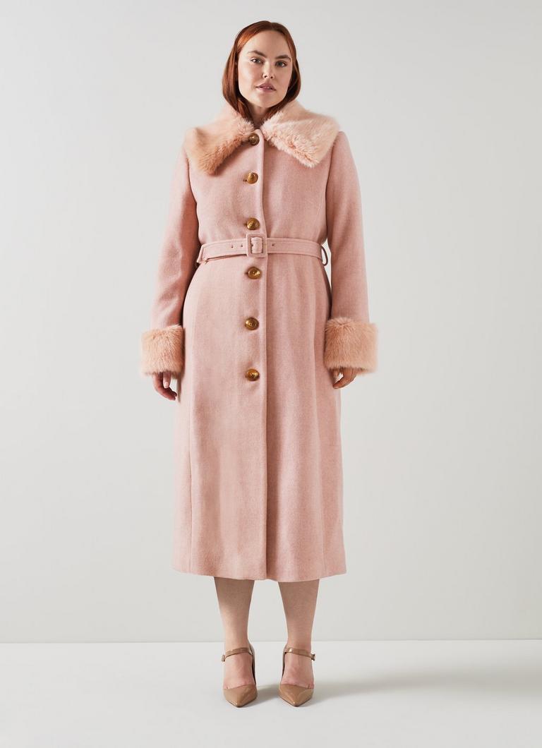 Bryony Pink Italian Recycled Wool Coat Coats and Boots