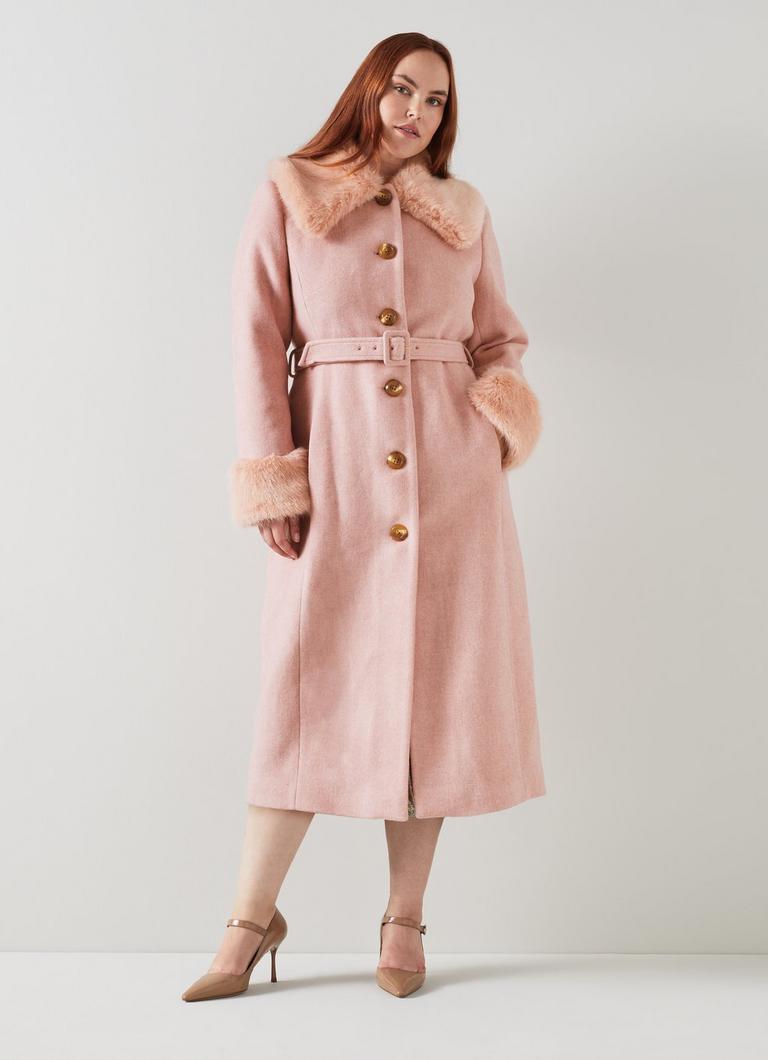Lk bennett pink coat outlet