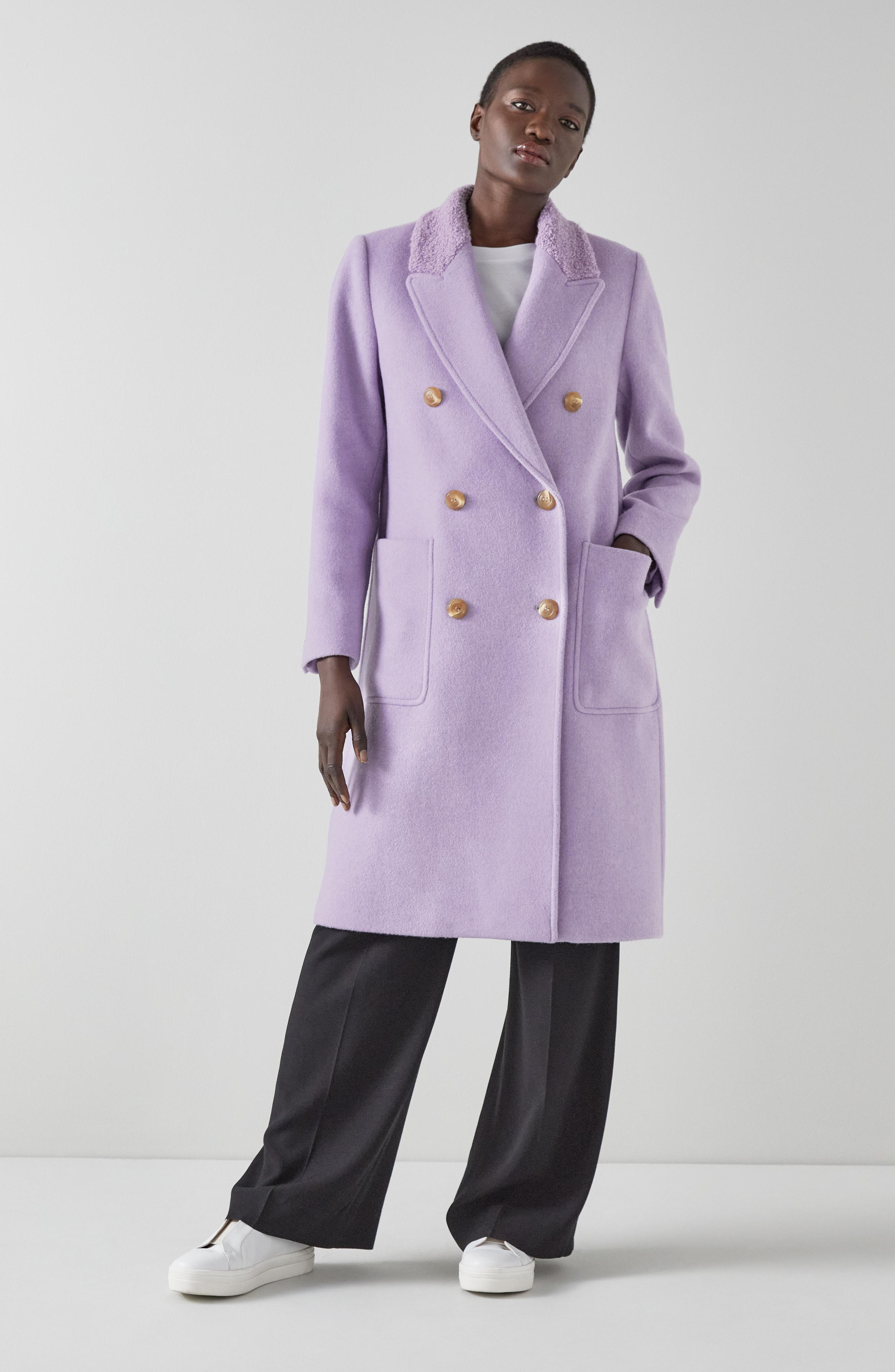 Dress Petite Purple Coat Elodie Lilac Italian Recycled Wool Coat