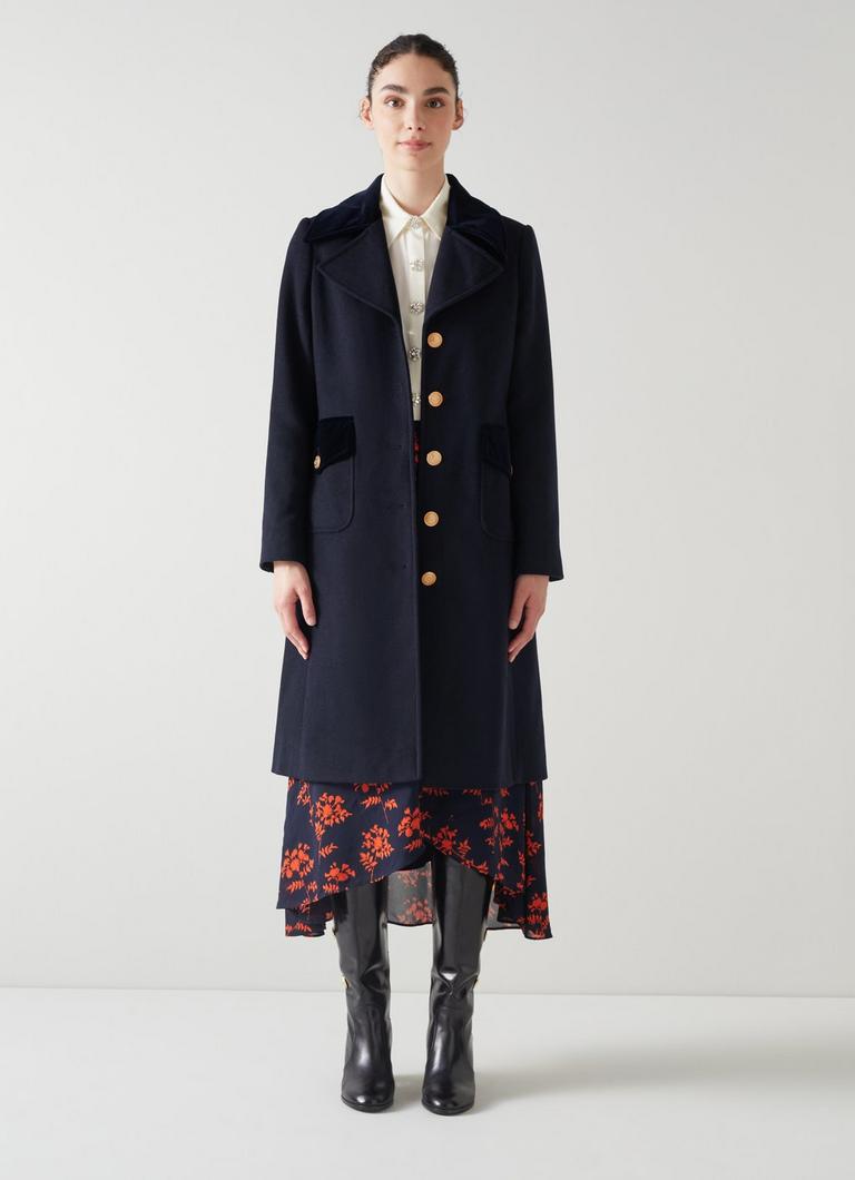 Lily knit sales back midi coat