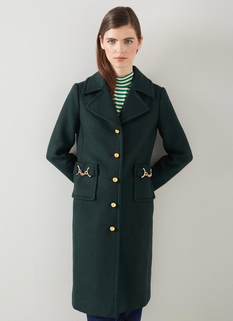 Green wool 2025 coat uk