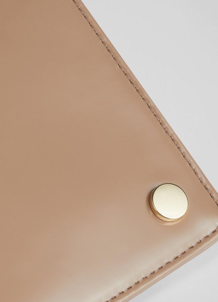 Cici Dark Taupe Patent Leather Clutch Bag Handbags Collections L.K.Bennett London