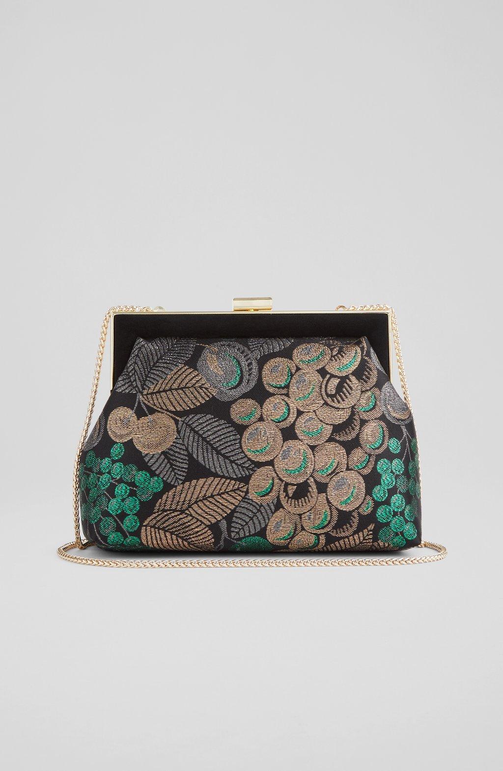 Luxury Designer Leather Clutch Handbag - Womens Envelope Evening Bag