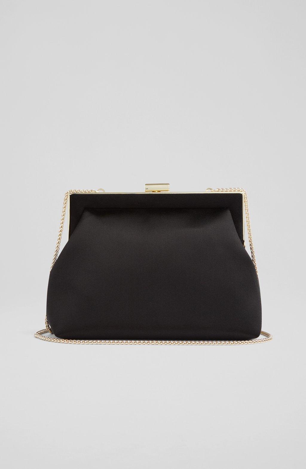 Black Velvet Designer Clutch Bag Luxury Evening 