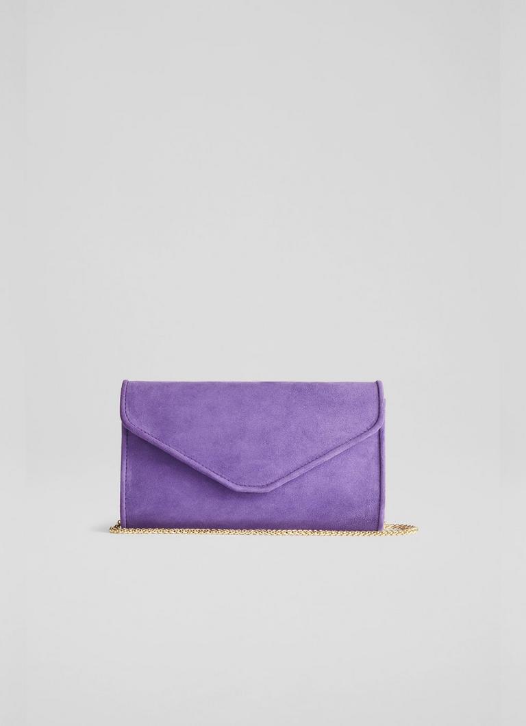 Purple clutch bag wedding sales