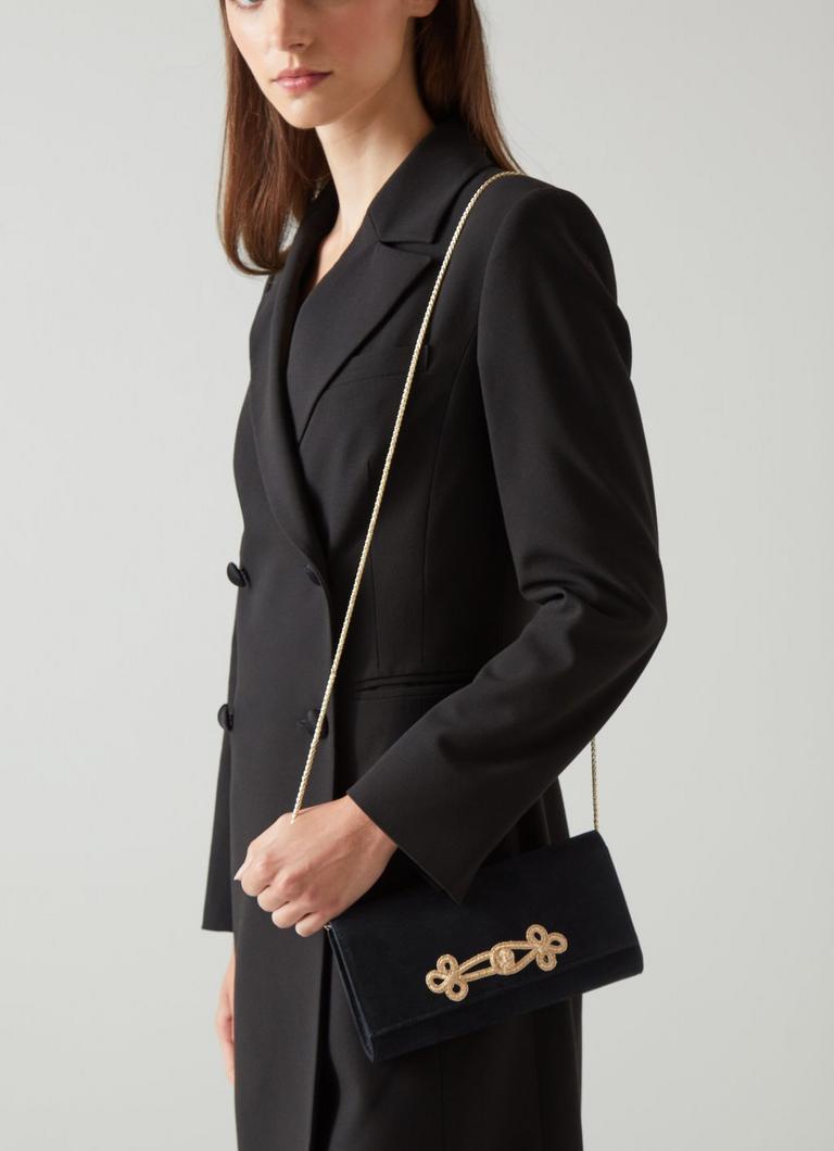 Lk bennett sales gold clutch bag