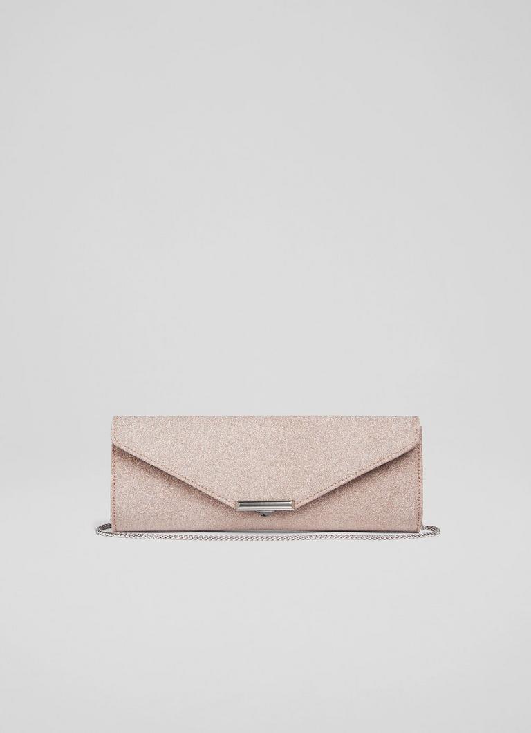 Rose pink clutch deals bag