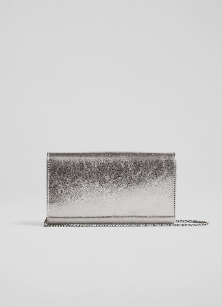 Silver 2025 clutch bag