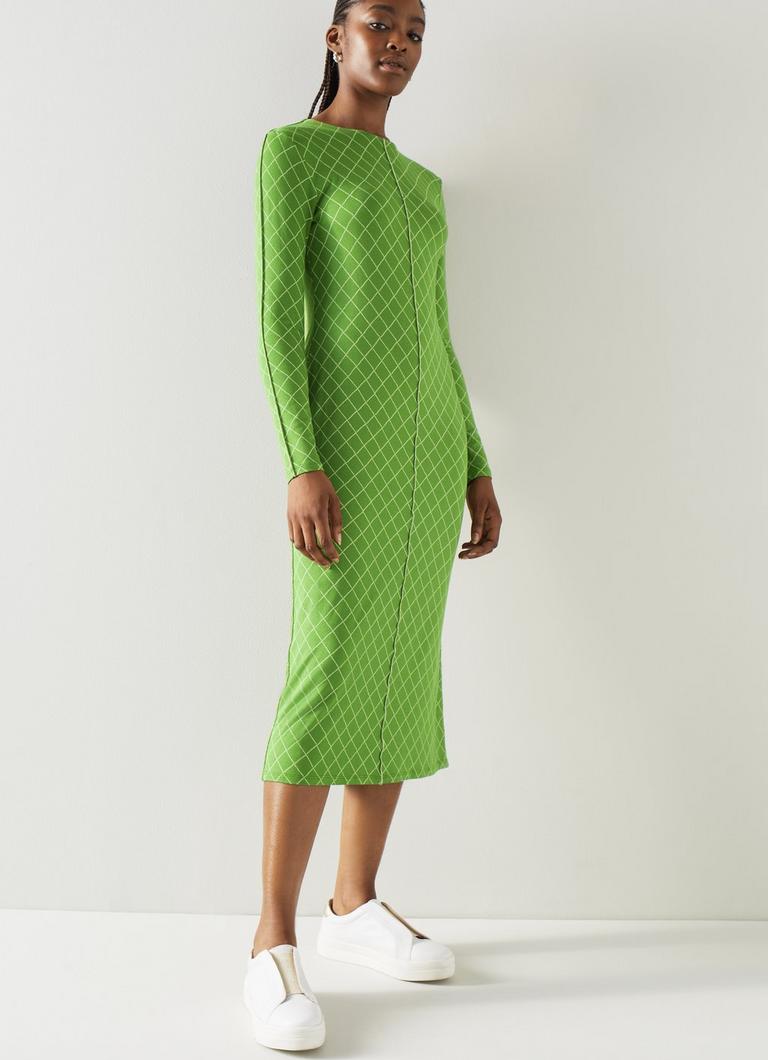 Long sleeve diamond shop dress