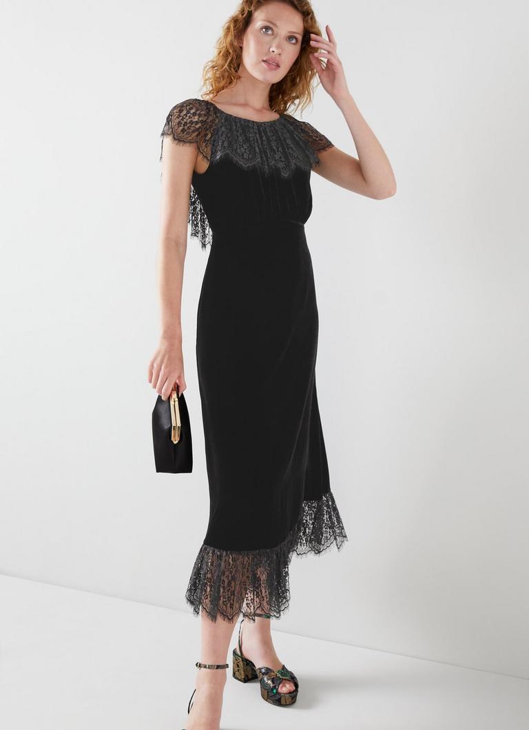 velveteen belt lace sheath dress Red Velvet Lace Sheath by Badgley Mischka