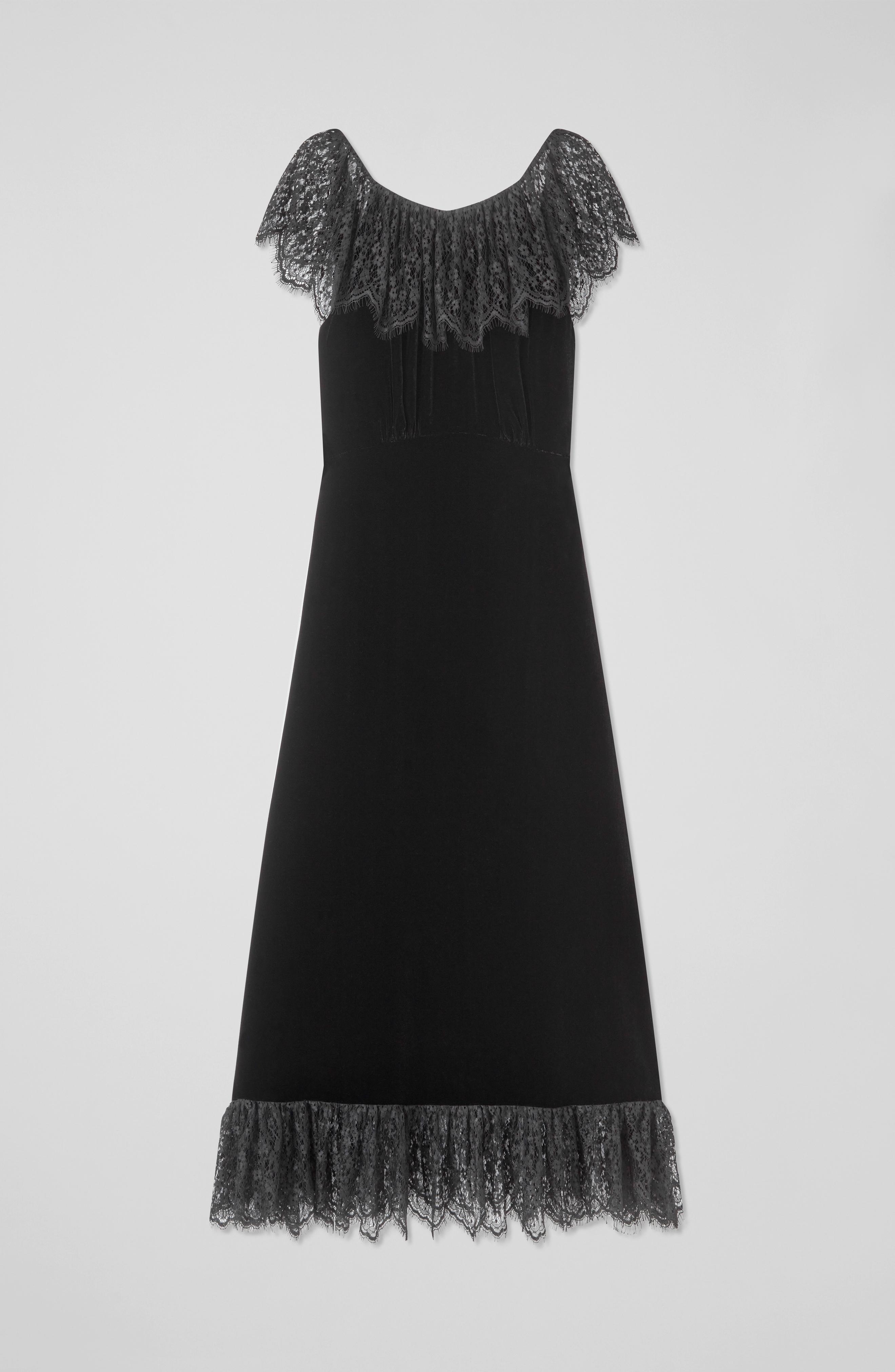 chinese dress ladies LK BENNETT BLACK SILK & LACE LARA DRESS SIZE 12 – Whispers Dress Agency