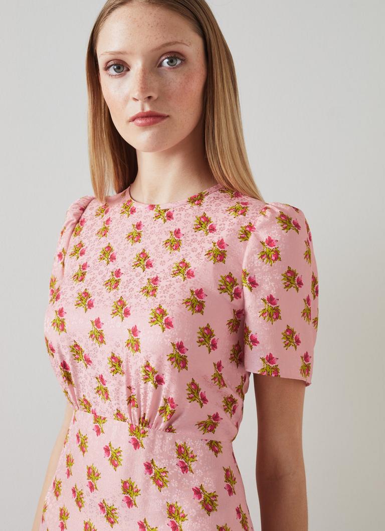Lk bennett dress pink hot sale