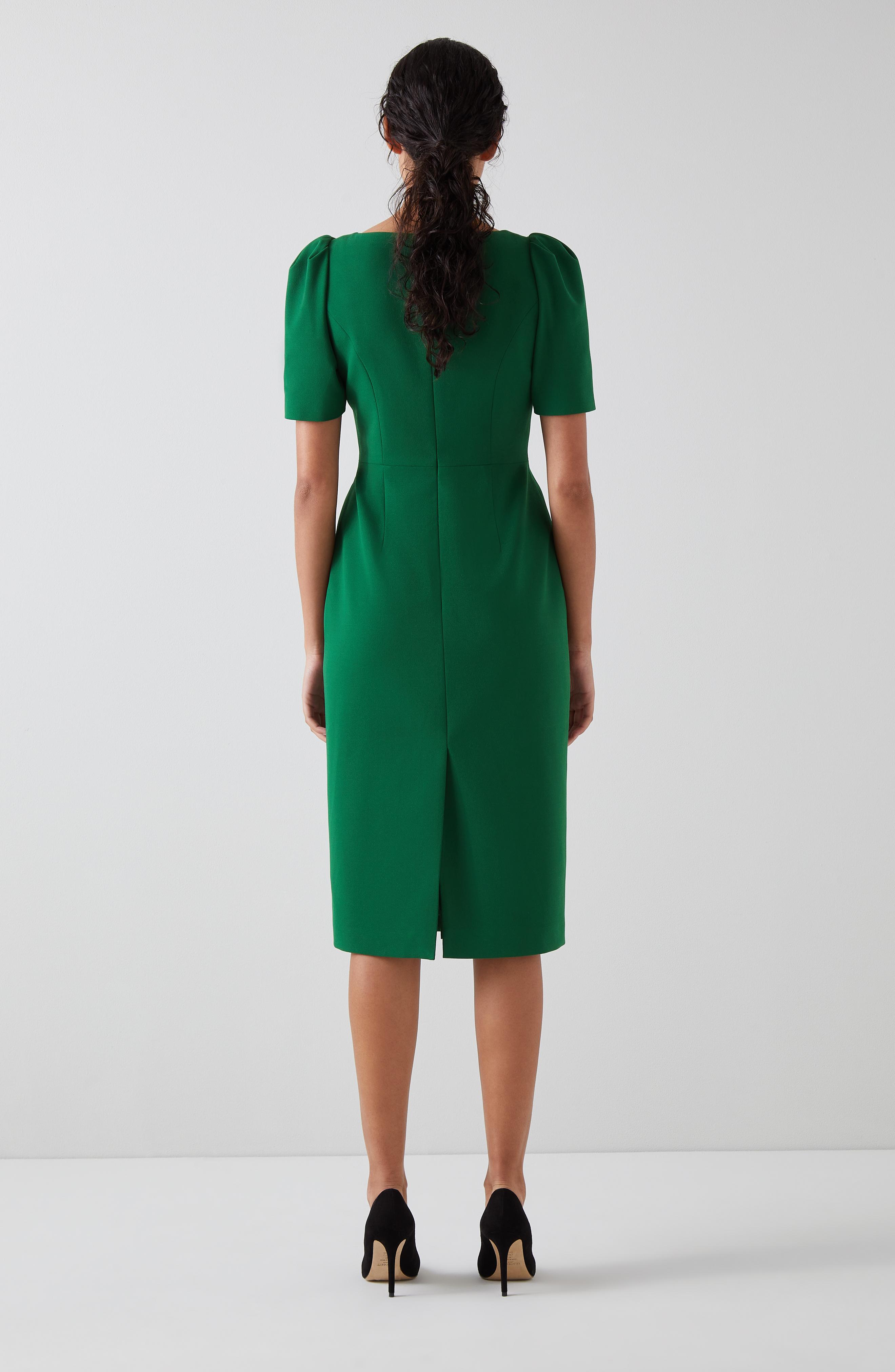 Folly Green Crepe Shift Dress | blackfriday | L.K.Bennett, London