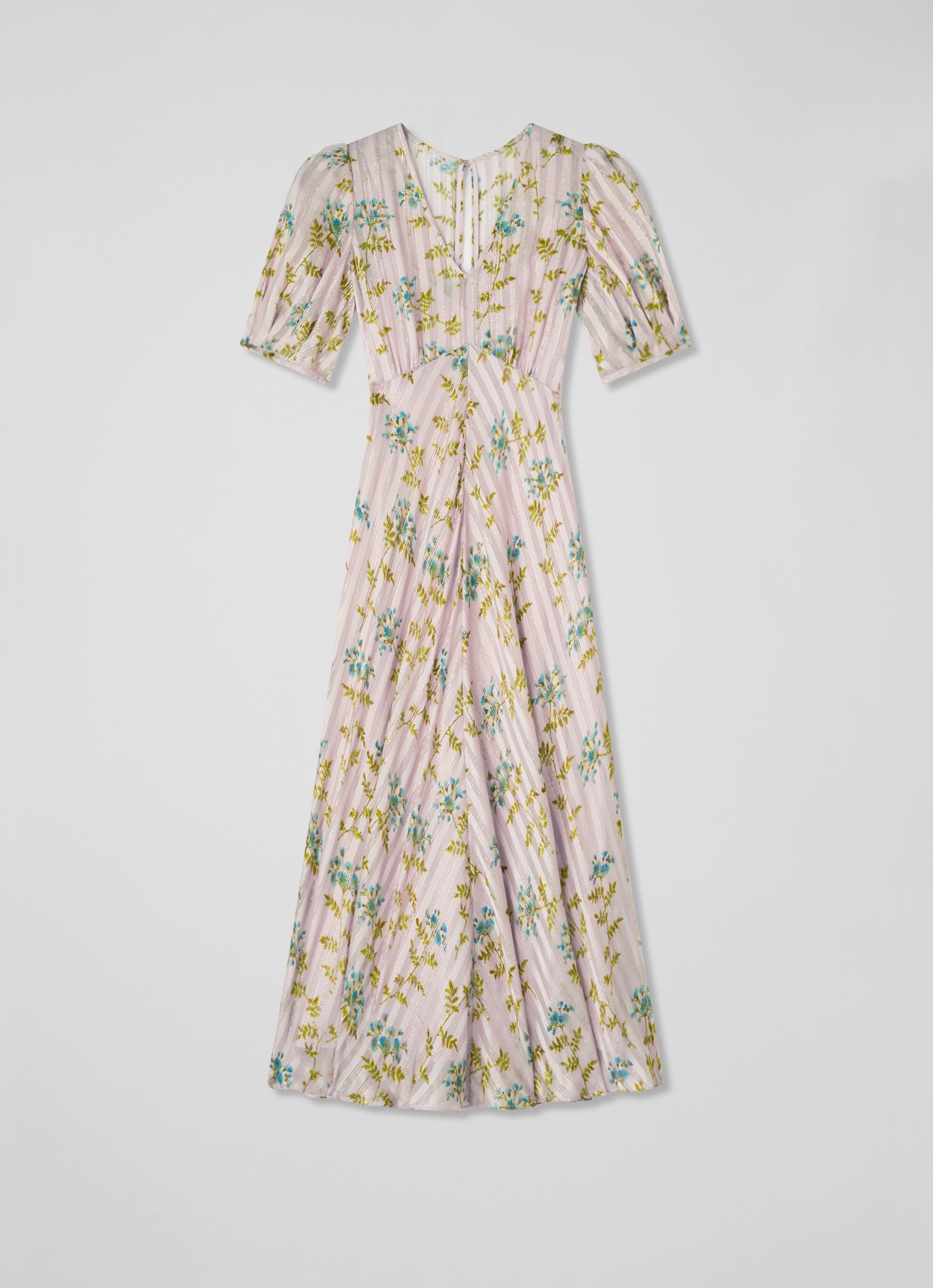 knee length dresses for ladies Green Floral Print Strappy Smock Midi Dress – AX Paris main image 0