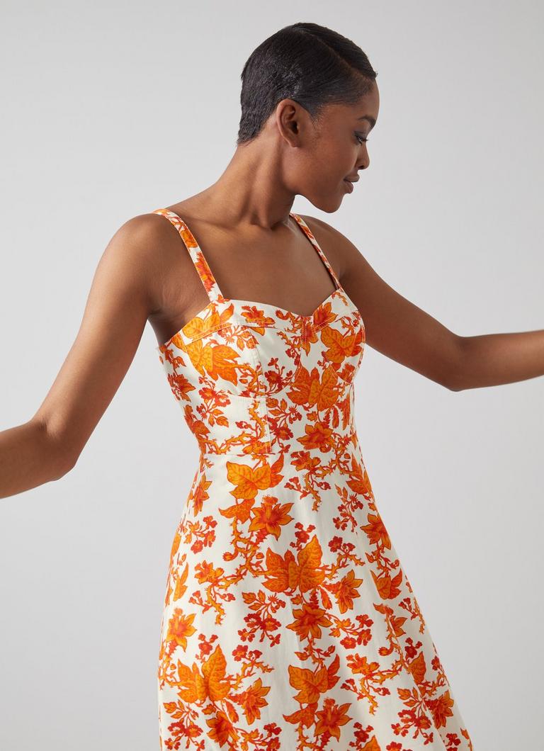 Lk bennett orange dress outlet