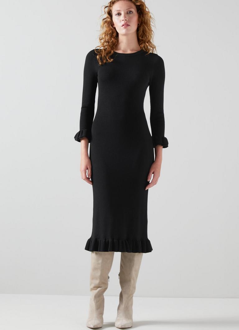 Lk bennett black clearance and white dress